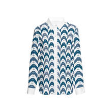 Load image into Gallery viewer, Diplocaulus Women's Classic Long Sleeve Button-Up Shirt