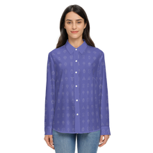 Load image into Gallery viewer, Triloglyph Women's Classic Long-Sleeve Button-Up Shirt