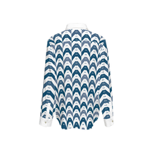 Load image into Gallery viewer, Diplocaulus Women's Classic Long Sleeve Button-Up Shirt