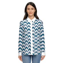 Load image into Gallery viewer, Diplocaulus Women's Classic Long Sleeve Button-Up Shirt