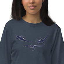 Load image into Gallery viewer, Lyme Regis Embroidered Sweatshirt (Oops All Plesiosaurs Edition)