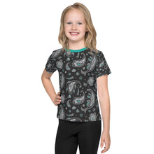 Load image into Gallery viewer, Kansas Cretaceous Paisley Kids Shirt in Slate
