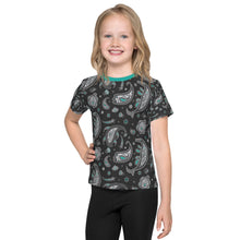 Load image into Gallery viewer, Kansas Cretaceous Paisley Kids Shirt in Slate