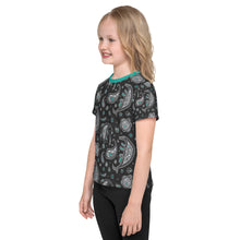 Load image into Gallery viewer, Kansas Cretaceous Paisley Kids Shirt in Slate