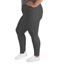 Load image into Gallery viewer, Grey Treptichnus Leggings in Plus Size