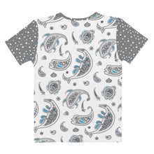 Load image into Gallery viewer, Kansas Cretaceous Paisley Crew-Neck Shirt, Grey Sleeves
