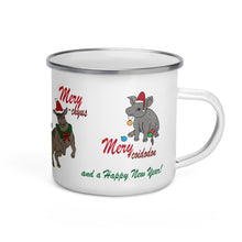 Load image into Gallery viewer, Oreodont Christmas Enamel Mug