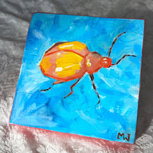 Load image into Gallery viewer, Original Painting - Flea Beetle - 7&quot;x7&quot;
