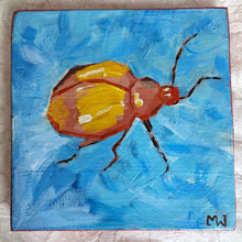 Load image into Gallery viewer, Original Painting - Flea Beetle - 7&quot;x7&quot;
