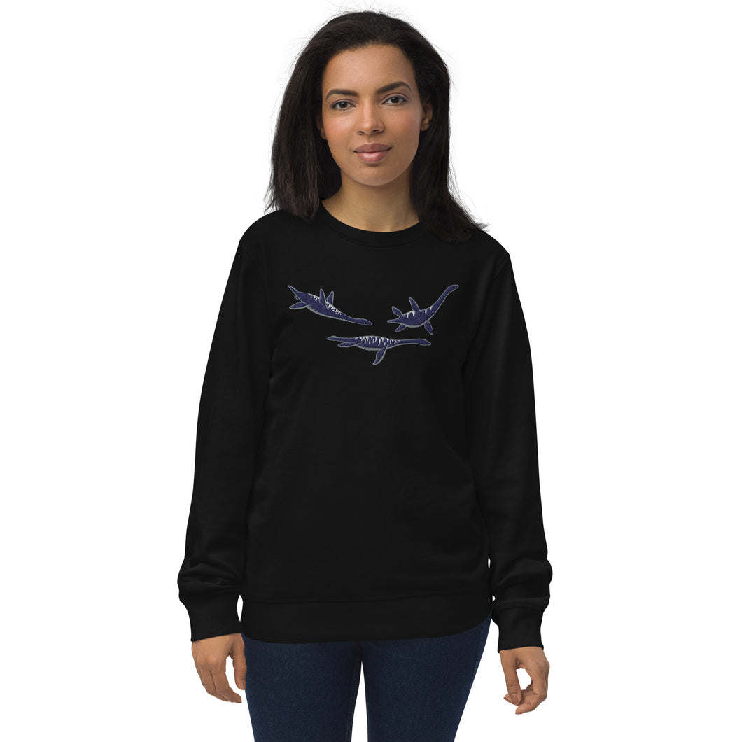 Lyme Regis Embroidered Sweatshirt (Oops All Plesiosaurs Edition)