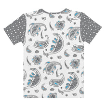 Load image into Gallery viewer, Kansas Cretaceous Paisley Crew-Neck Shirt, Grey Sleeves
