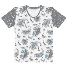 Load image into Gallery viewer, Kansas Cretaceous Paisley Crew-Neck Shirt, Grey Sleeves
